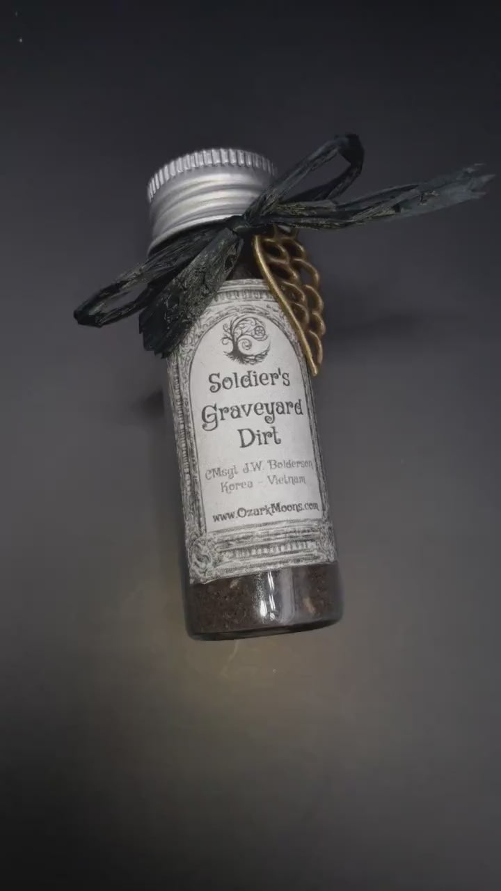 Authentic Jar of Combat Soldier's Grave Graveyard Dirt for Witchcraft Spells Spell Hoodoo Voodoo Ritual Summoning Spirit Soil in Bottle