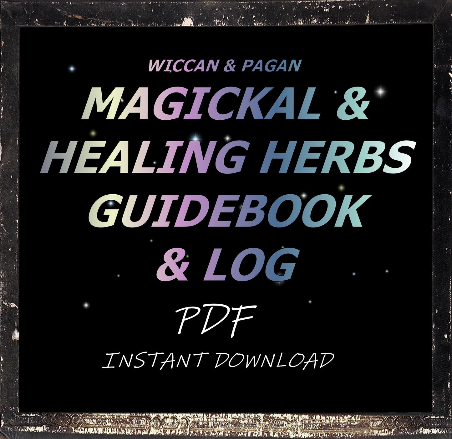 Magickal and Wiccan Herb Guide with Herbal Log Printable PDF Instant Print