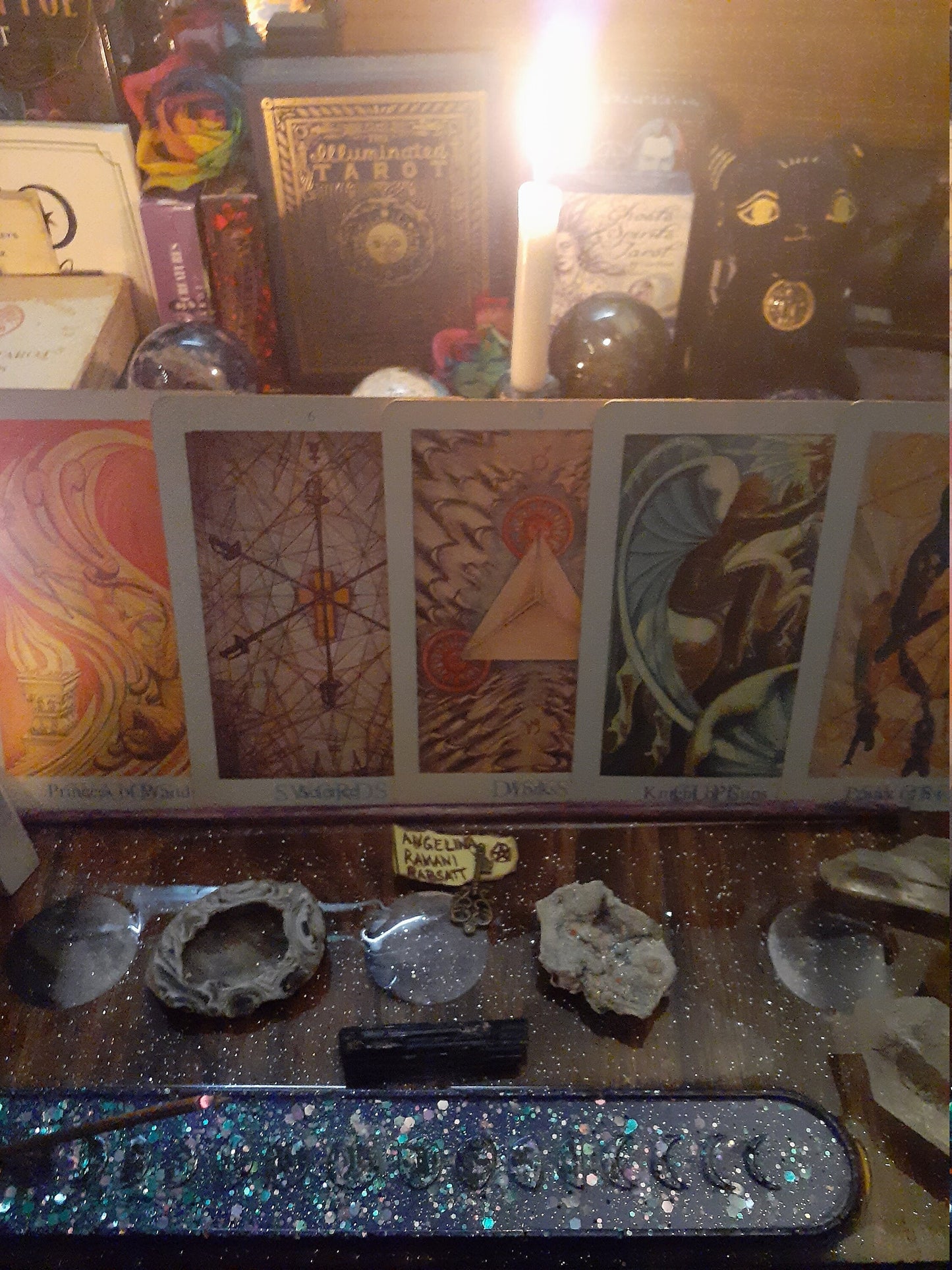 Thoth Tarot Deck Pentacle Spread 5-Card Reading SAME DAY with Personalized Photo of your spread - Pagan Wicca Intuitive Spiritual Divination