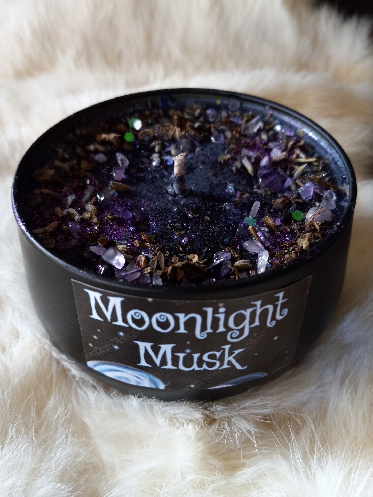 Ozark Moons 8 oz Soy Candles – Your Scent Choice and Color/ Hand Poured with crystals and botanicals - Deity Fragrances Mythology Gift