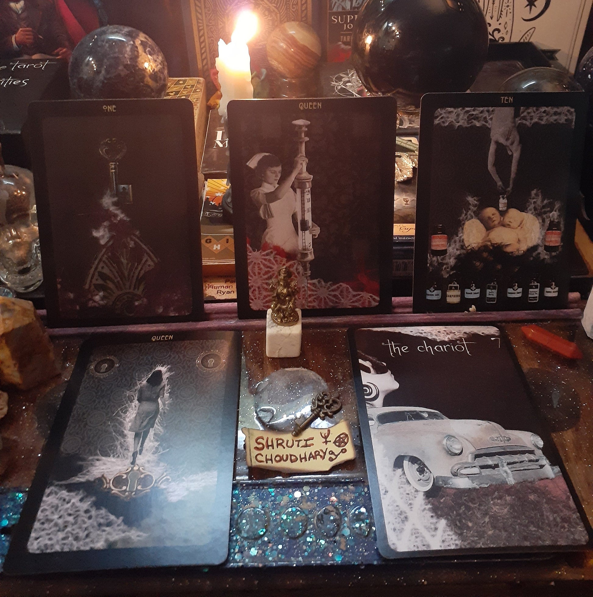 Tarot of Curiosities Deck Pentacle Spread 5-Card Reading SAME DAY with Personalized Photo of your spread - Pagan Wicca Spiritual Divination