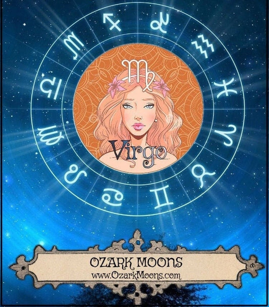 VIRGO Zodiac Horoscope Brown Candles or Wax Melts (August 23 - September 22) Candle Tins or Tarts Highly Scented - Pagan Wiccan Wicca
