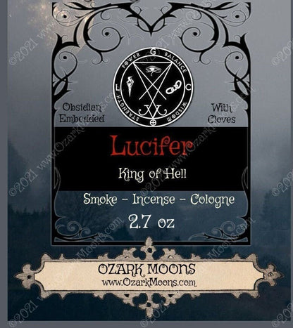 LUCIFER King of Hell Candles or Wax Melts With Obsidian Crystals and Cloves Tarts Highly Scented - Pagan Wiccan Wicca Summoning Demon