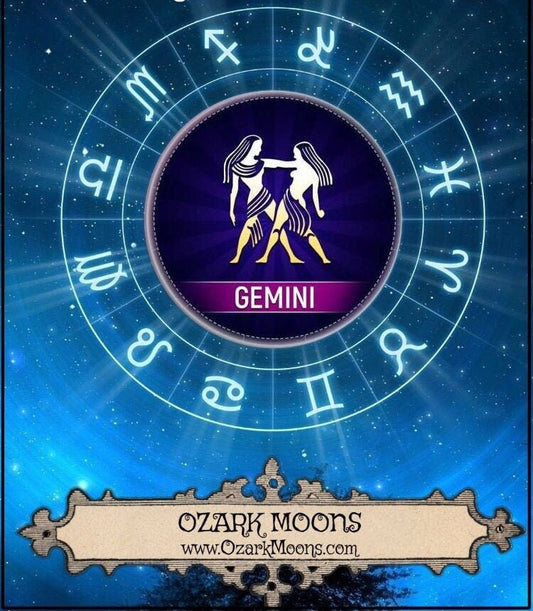 GEMINI Zodiac Horoscope Candles or Wax Melts (May 20 – June 21) Silver & Gold - Amber, Oud, Cocoa Scented -Pagan Wiccan Wicca Twins