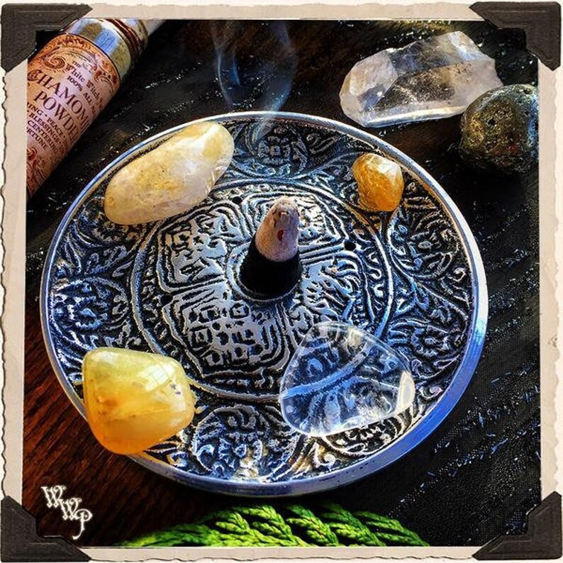 The Morrigan Celtic Goddess of War, Death, and Witchcraft 1&quot; Charcoal Incense Cones - Cinnamon, Cloves, Patchouli - Witch, Wicca, Pagan