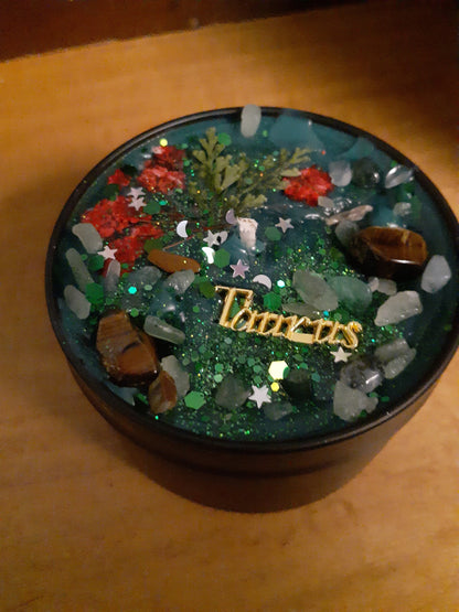 TAURUS Zodiac Horoscope Green Candles or Wax Melts (April 19 – May 20) Candle Tarts Highly Scented - Pagan Wiccan Wicca Astrology The Bull