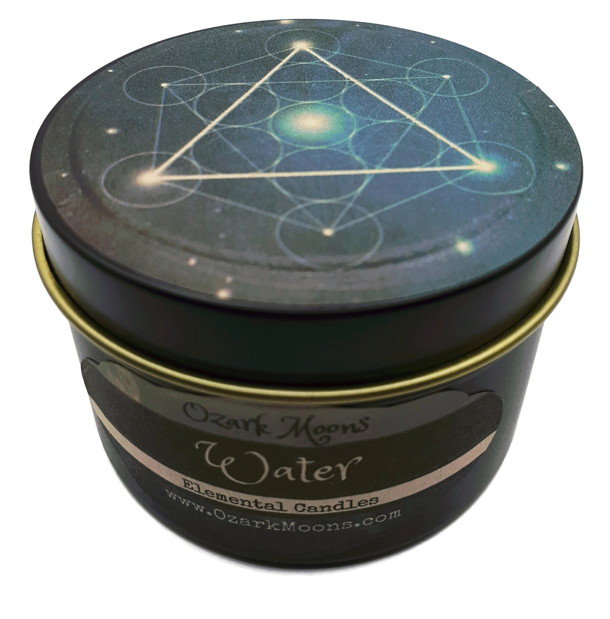 WATER Element Candle or Wax Melts - Elemental Candles Series with Embedded Rainbow Fluorite Crystals