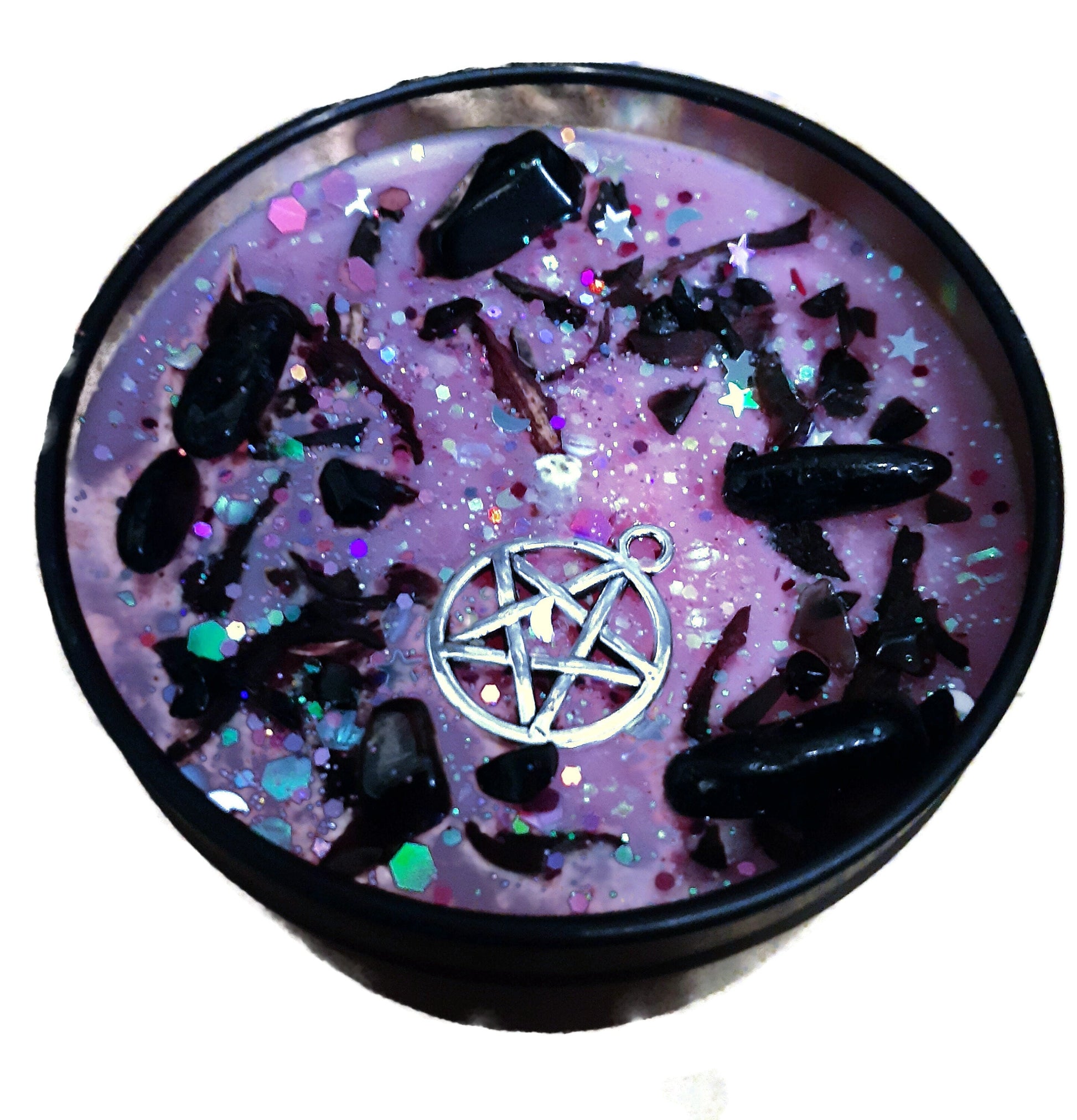 KALI 4oz Hindu Goddess of Death, Destruction, Time, Chaos, and Sexuality - Amber & Lavender w/Hibiscus and Obsidian - Pagan, Wicca, Wiccan
