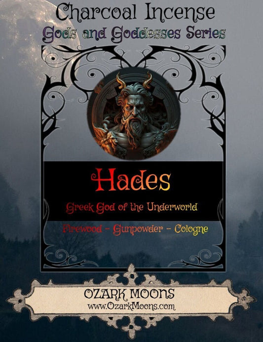 HADES Charcoal Incense Sticks and Cones - Greek God of the Underworld - Pagan, Wiccan, Druid, Witch, Offering, Ritual Hand-Dipped