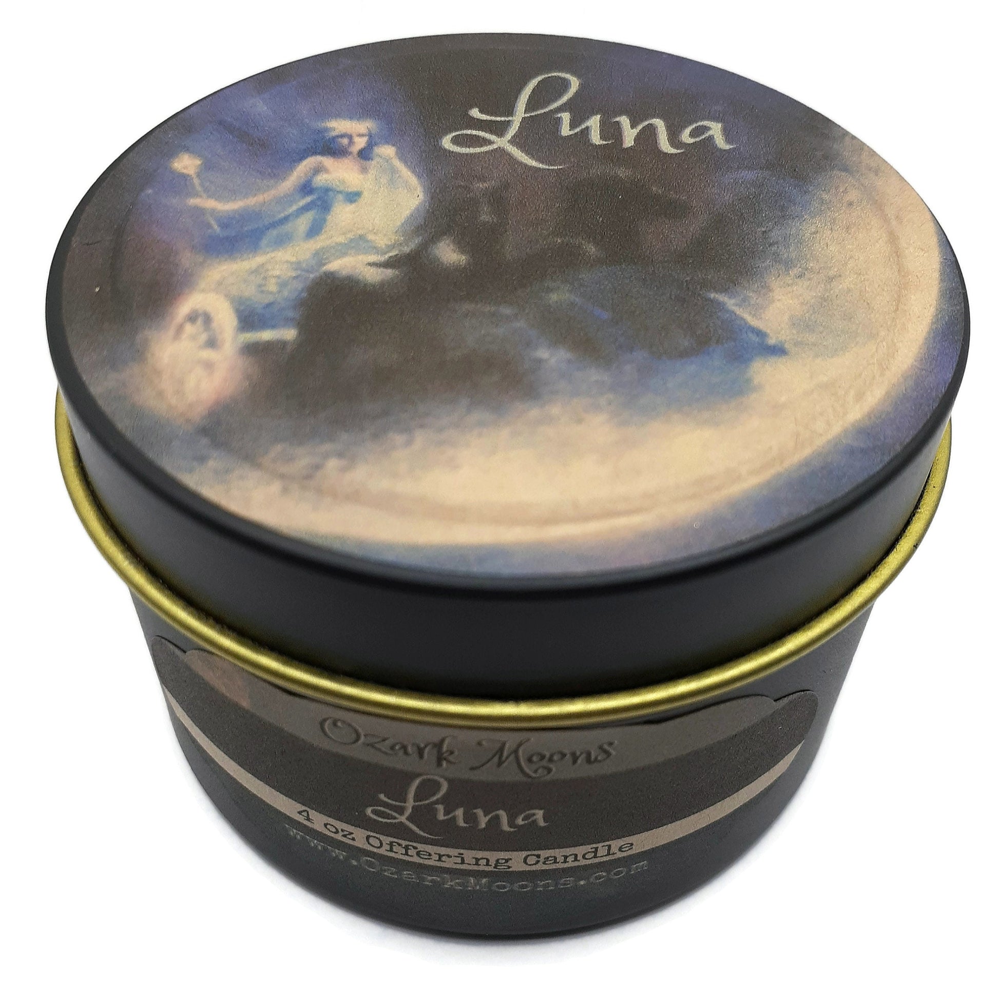 LUNA Roman Goddess of the Moon Wax Melts or Candles With Moonflowers and Moonstone - Pagan Wiccan Witch Offering Ritual