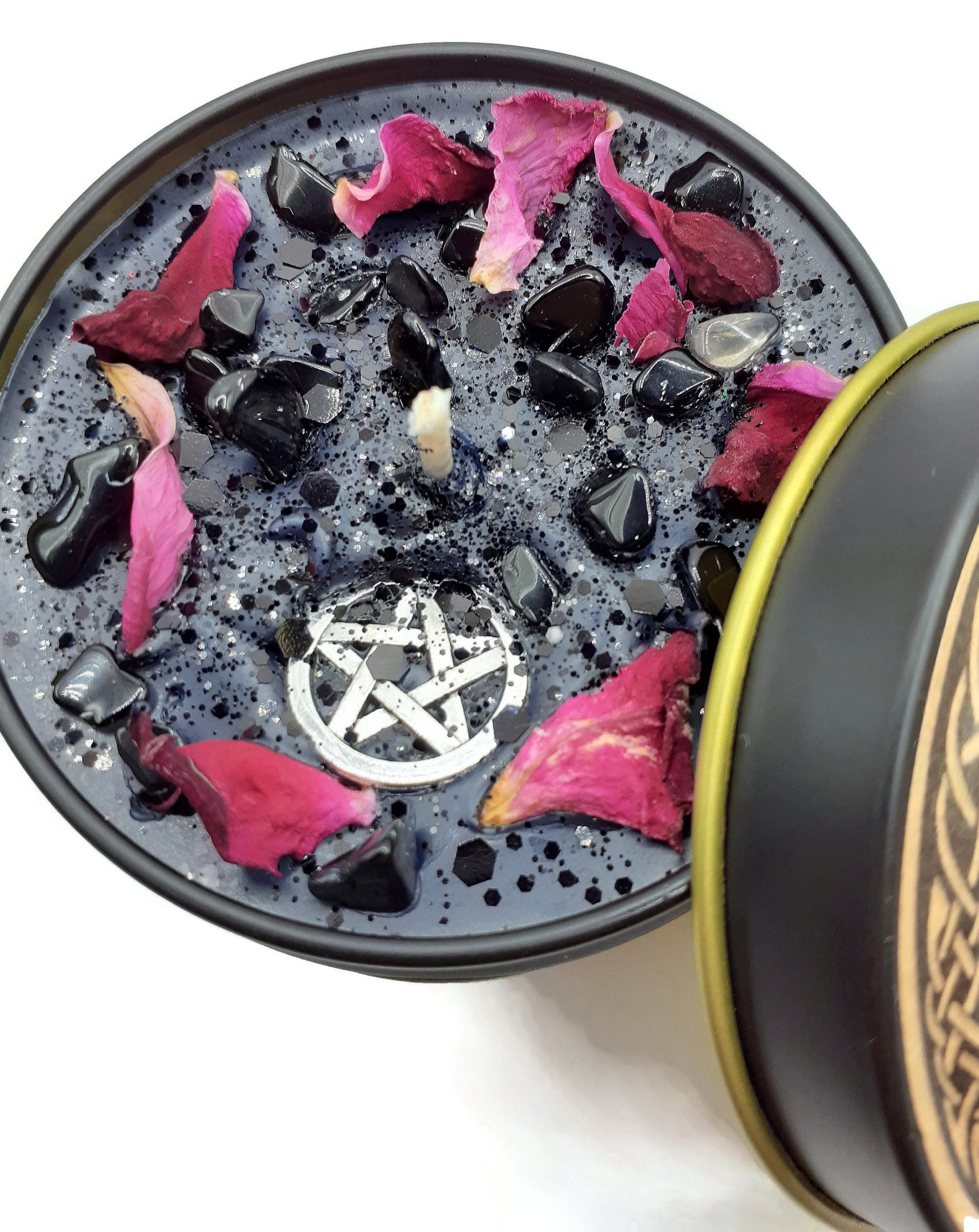 The MORRIGAN Celtic Goddess of War, Battle, Death, and Witchcraft 4 oz Soy Blend Candle - Cinnamon, Cloves, Smoky Patchouli - Witch Candles