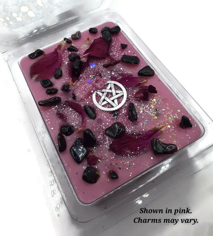 Lilith Lillith Demoness and Enchantress of Night, Storms, Sexuality and Lust Wax Melts or Candles With Obsidian and Red Rose Petals Tarts