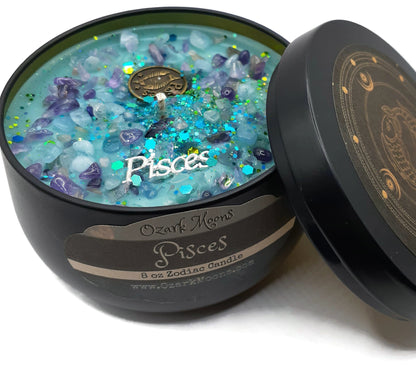 PISCES Zodiac Horoscope Candles or Wax Melts (Feb 18 – Mar 20) Teal Tarts Highly Scented - Pagan Wiccan Wicca - Apples, Lily, and Incense