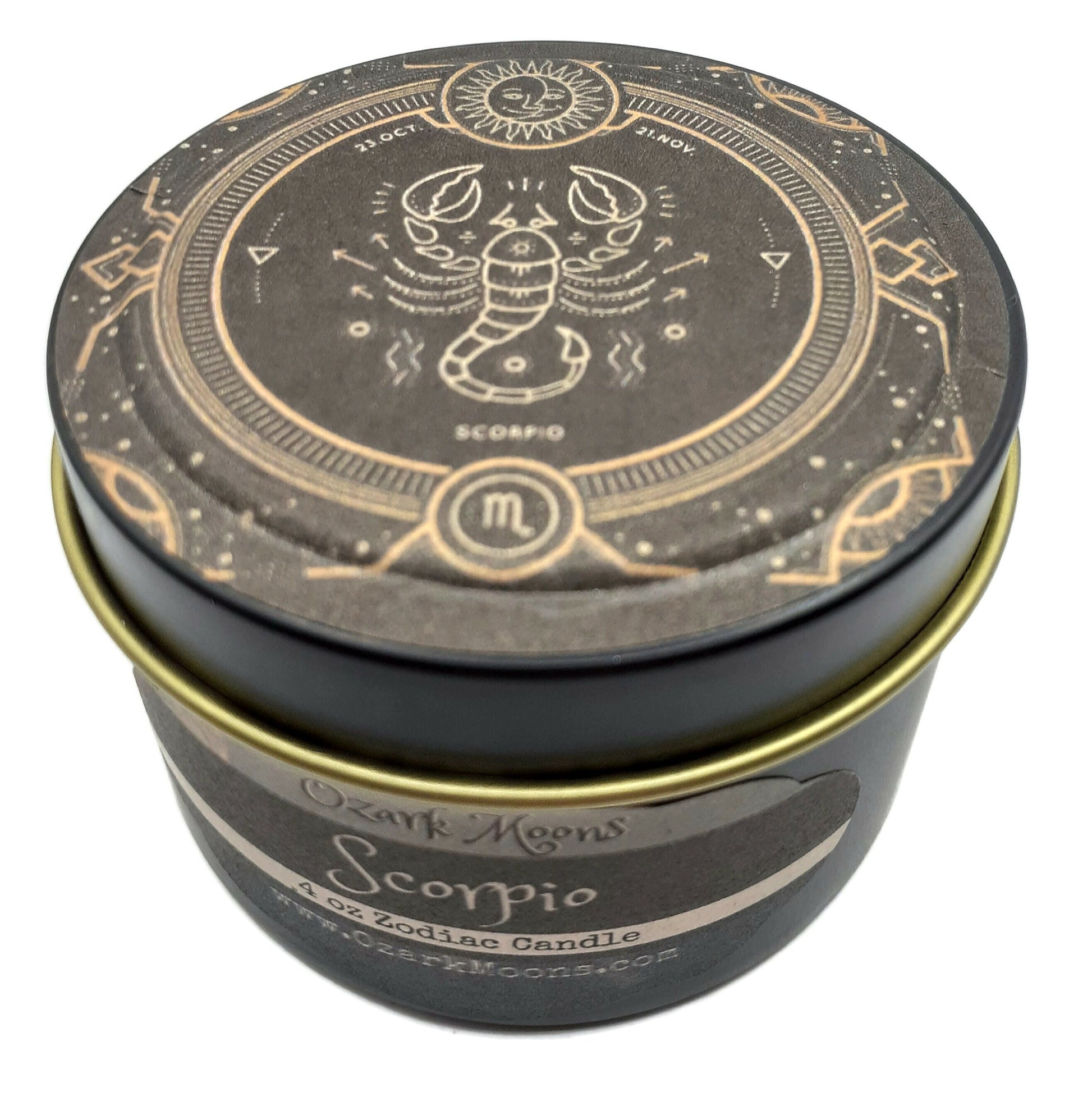 SCORPIO Zodiac Horoscope Candles or Wax Melts (Oct 23 – Nov 22) Burgundy Red with Garnet and Obsidian Chips- Musk, Cologne