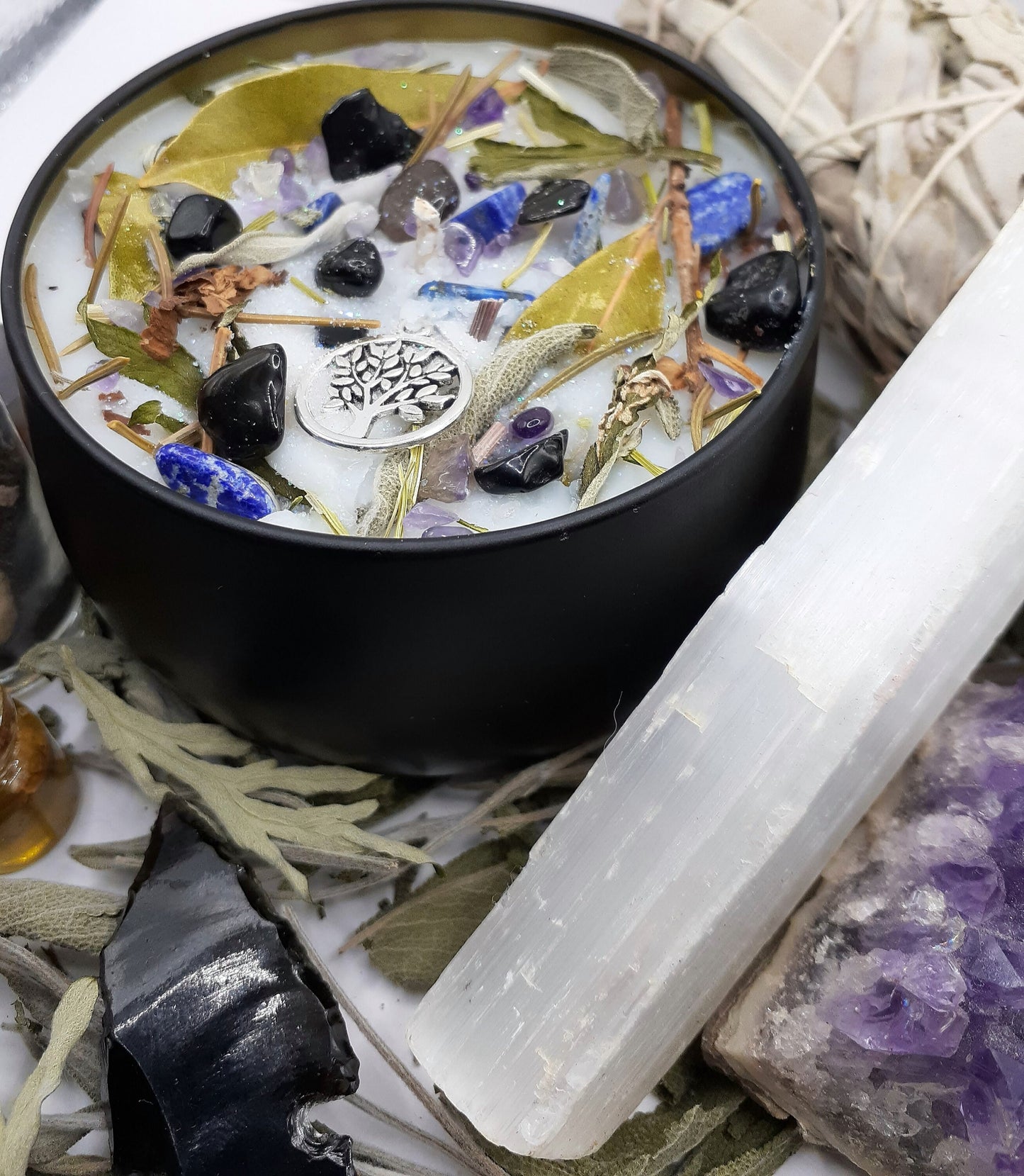 ANCESTORS Communication Spell Candle - Fully Charged and Dressed for Manifestation - Drawing Ritual Candles for Ancestor Spirits