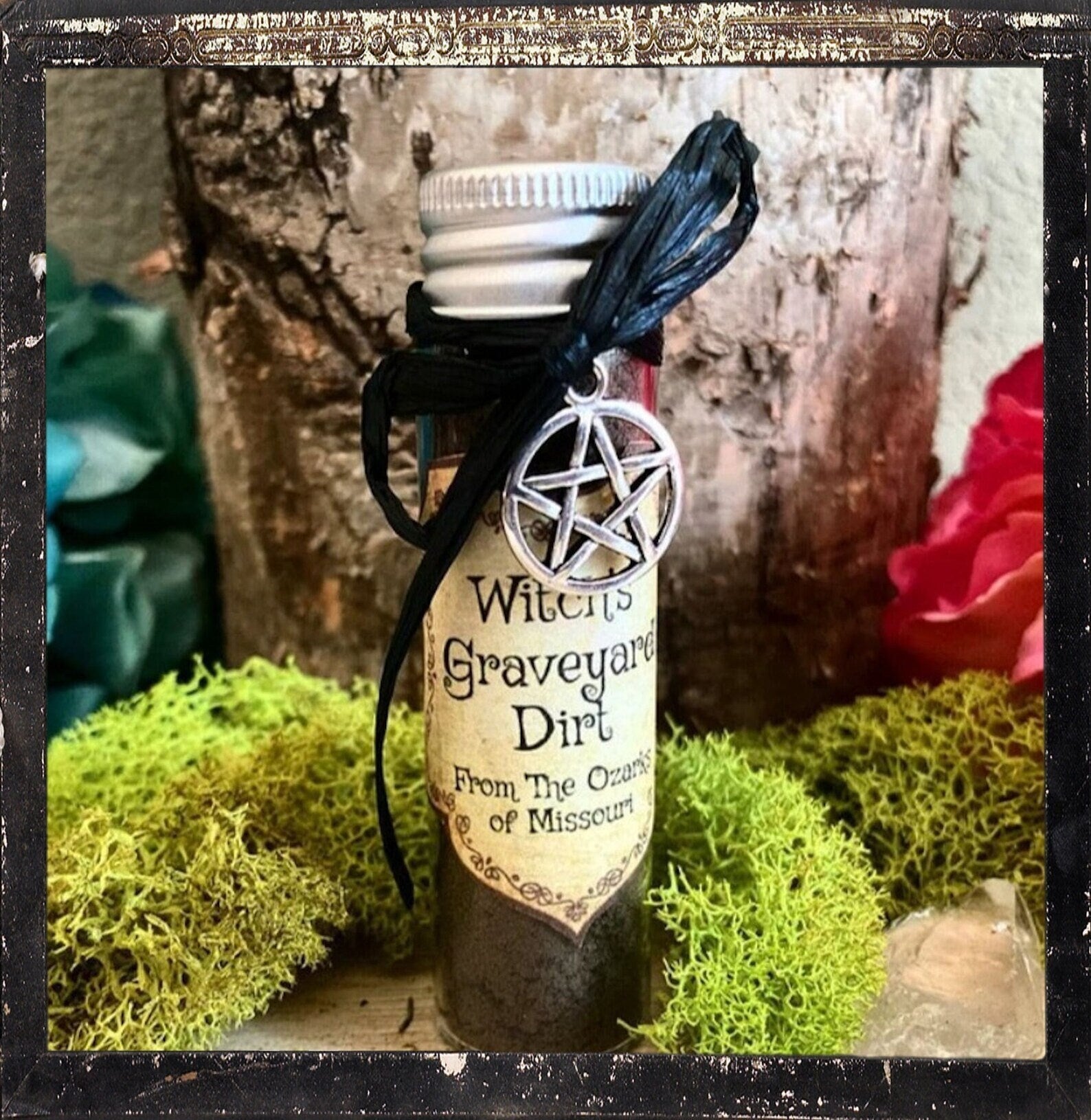 Set of All Three Spirit Soils - Witch's Grave Graveyard Dirt, Combat Soldier Cemetery Soil, Crossroads Dirt - Pagan Witch Spell Ingredients