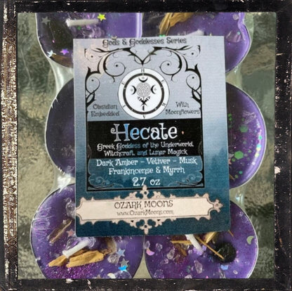 Ritual Tealight Candles For Your Choice of Deity with Crystals and Herbs for Pagan Wicca Wicca Voodoo Rituals and Altars