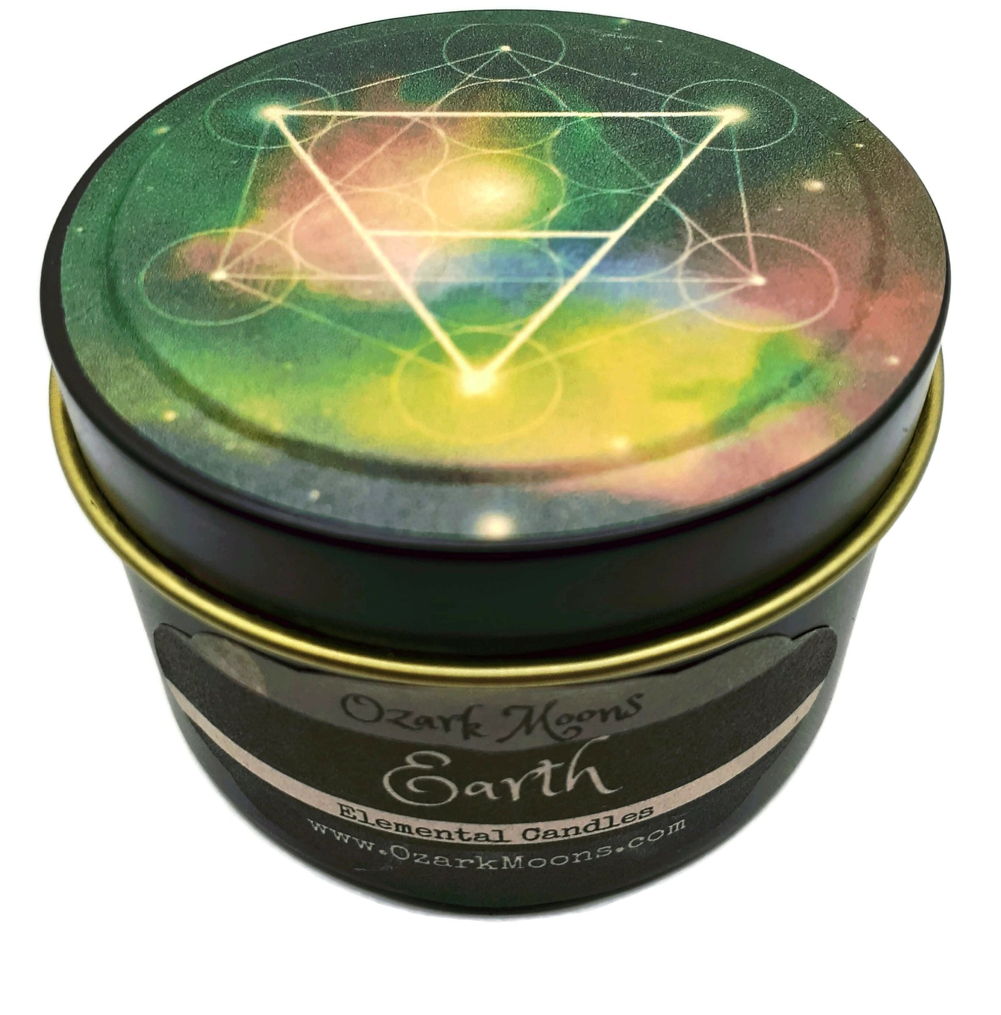 EARTH Element Candle or Wax Melts - Elemental Candles Series with Embedded Tiger's Eye Crystals