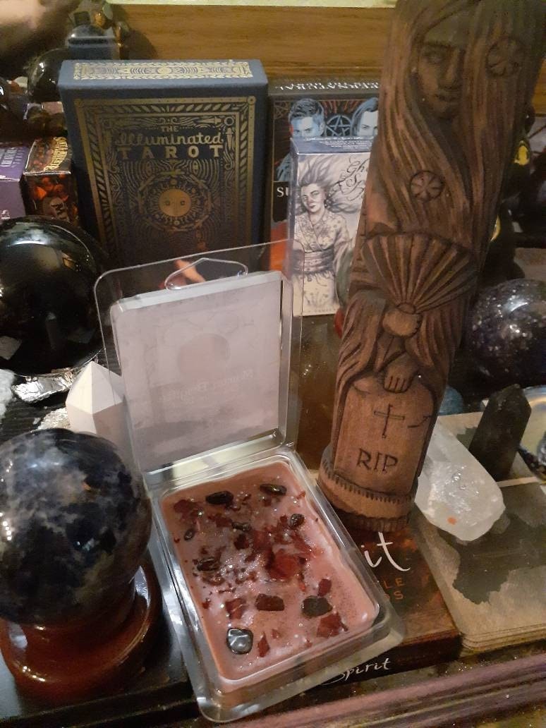Set of Three Voodoo Hoodoo Deities Scented Wax Melts For Pagans, Wiccans, Santaria, Maman Brigitte, Baron Samedi, Papa Legba, Loa, Iwa